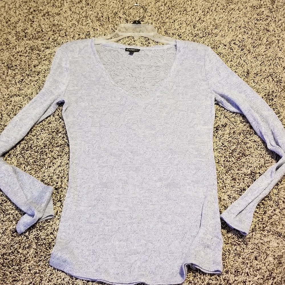 Express Vneck Long Sleeve Shirt